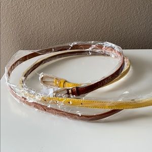 Two Brand New Skinny Fashion Belts